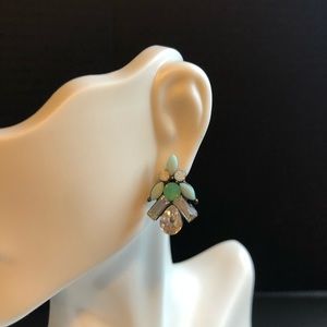 Rhinestone earrings pierced